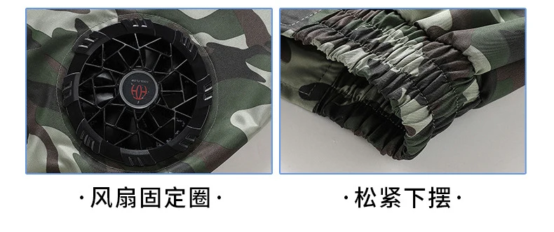 Cross-Border Cooling Air-Conditioning Clothing with Reflective Strips and Fan Cooling Clothing for Men and Women Labor Protection Summer Outdoor Work Clothes