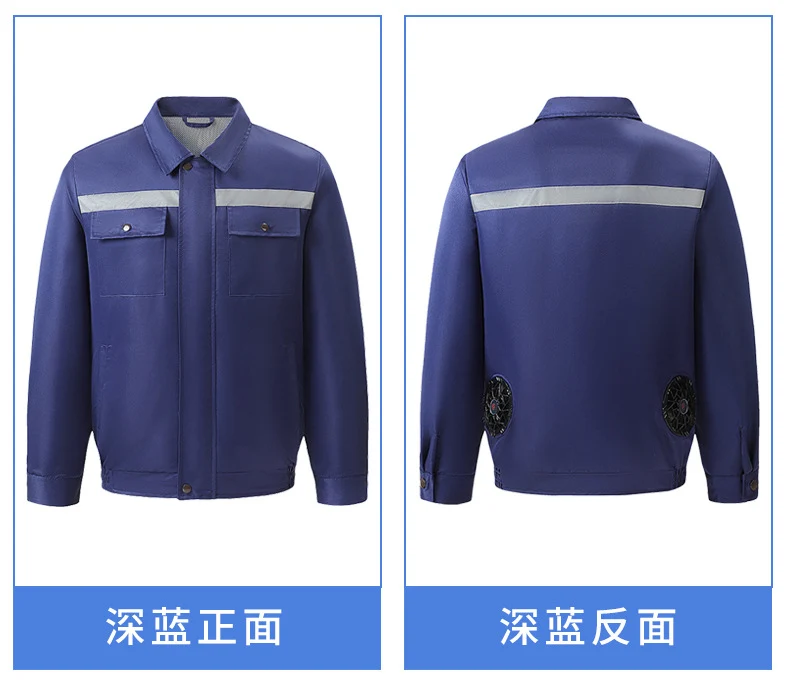 Cross-Border Cooling Air-Conditioning Clothing with Reflective Strips and Fan Cooling Clothing for Men and Women Labor Protection Summer Outdoor Work Clothes