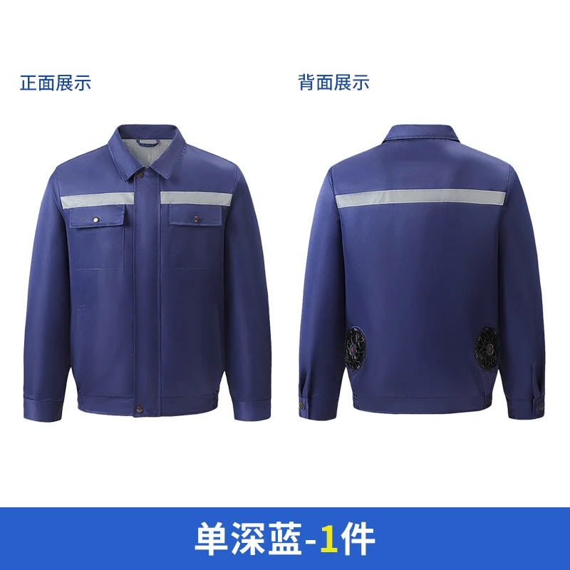 Cross-Border Cooling Air-Conditioning Clothing with Reflective Strips and Fan Cooling Clothing for Men and Women Labor Protection Summer Outdoor Work Clothes
