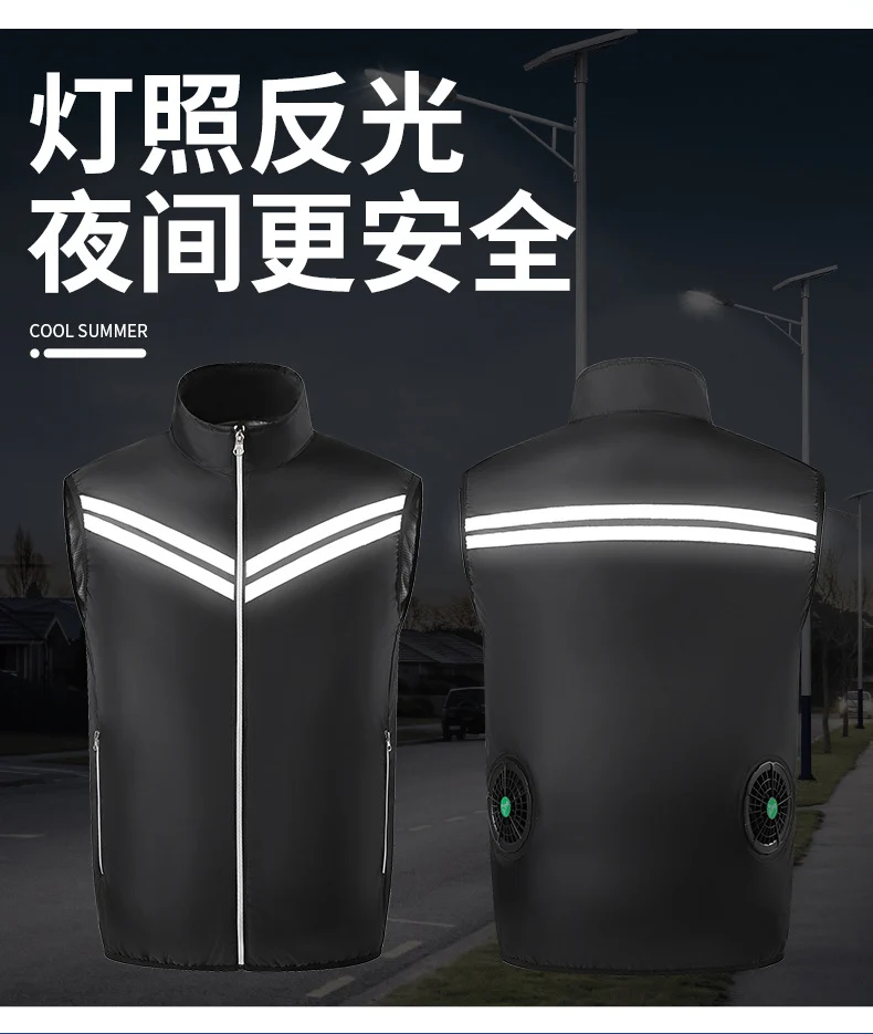 Cross-Border Supply of Intelligent Heatstroke Prevention Refrigeration Air-Conditioning Clothing Summer Cooling Fan Vest Outdoor Sun Protection Ice Vest Clothing