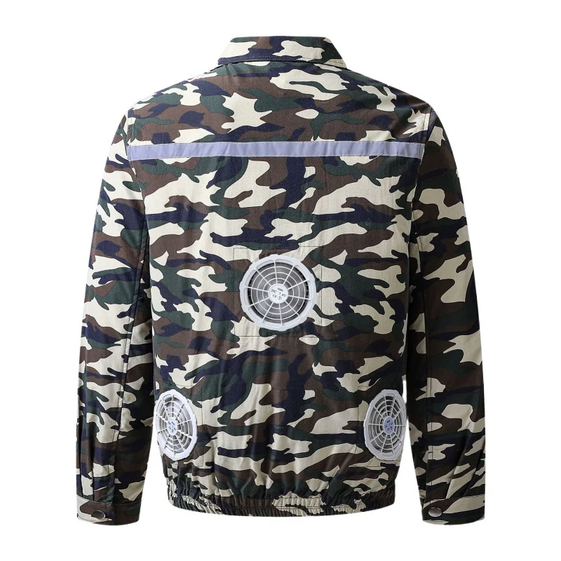 Summer Air Conditioning Clothing Clothes with Three Fans Heatstroke Prevention and Cooling Work Clothing for Men's Construction Site Heatstroke Prevention and Refrigeration Labor Protection Clothing