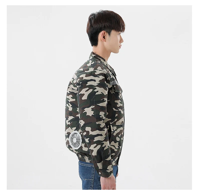 Summer Air Conditioning Clothing Clothes with Three Fans Heatstroke Prevention and Cooling Work Clothing for Men's Construction Site Heatstroke Prevention and Refrigeration Labor Protection Clothing