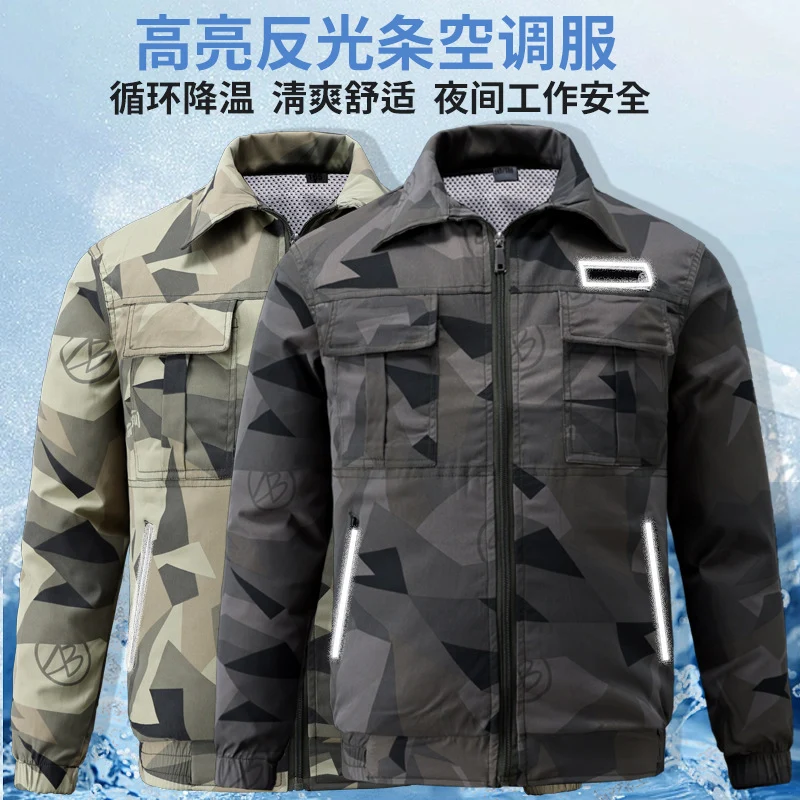 Summer Cooling Air-Conditioned Clothing for Men, Refrigeration Clothing with Fan, Welding Site Heatstroke Prevention Labor Protection Work Clothes