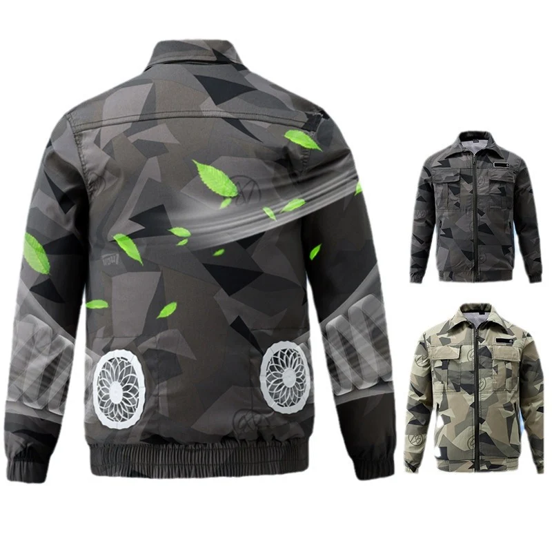 Summer Cooling Air-Conditioned Clothing for Men, Refrigeration Clothing with Fan, Welding Site Heatstroke Prevention Labor Protection Work Clothes