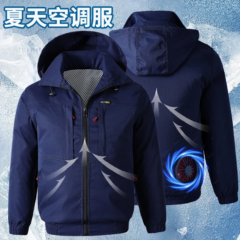 Summer Cooling Air-Conditioned Clothing for Men, Refrigeration Clothing with Fan, Welding Site Heatstroke Prevention Labor Protection Work Clothes