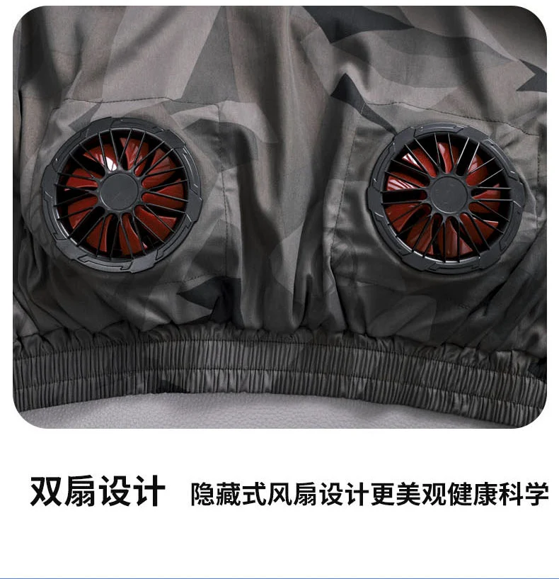 Summer Cooling Air-Conditioned Clothing for Men, Refrigeration Clothing with Fan, Welding Site Heatstroke Prevention Labor Protection Work Clothes