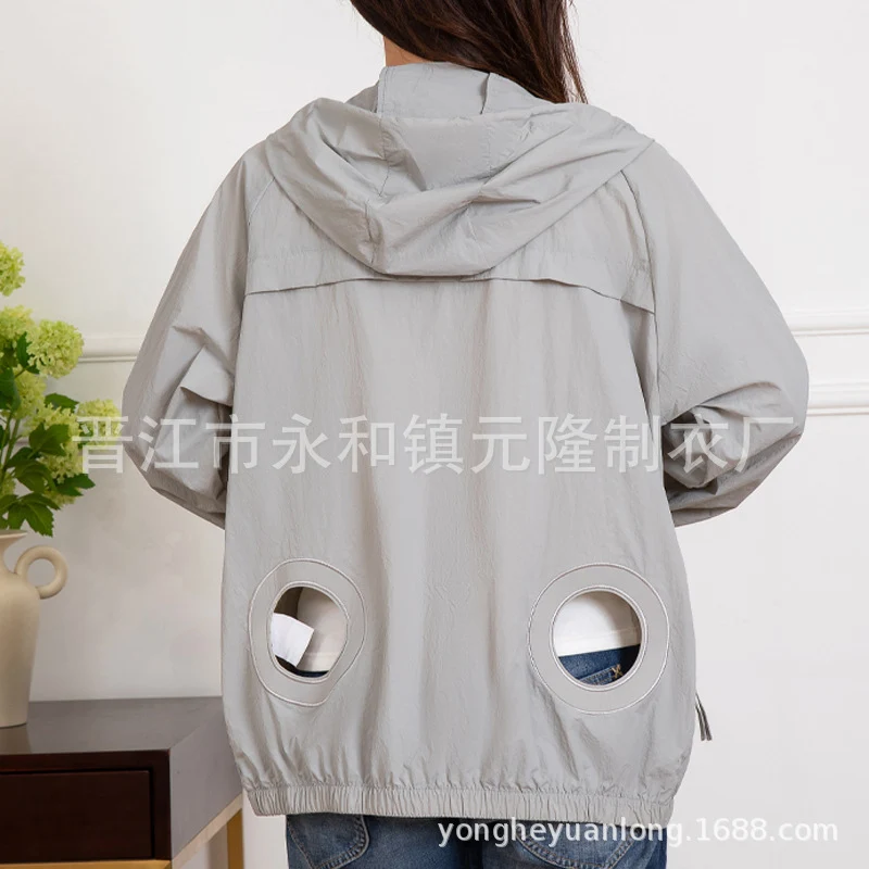 Summer Air Conditioning Clothing Outdoor Sun Protection Clothing Cooling Cooling Fan Skin Clothing Fan Clothing Long Sleeve Work Clothes Fishing Clothes