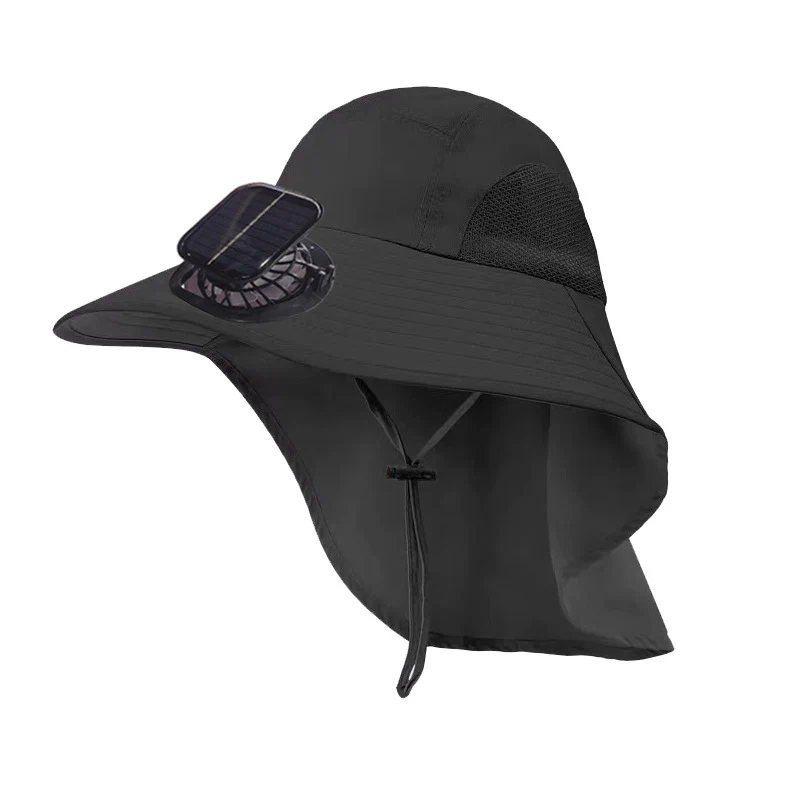 Solar Fan Hat, Summer Shawl, Neck Protection, Sun Protection Hat, Men's Outdoor Fishing and Hiking Hat, New Style Hat