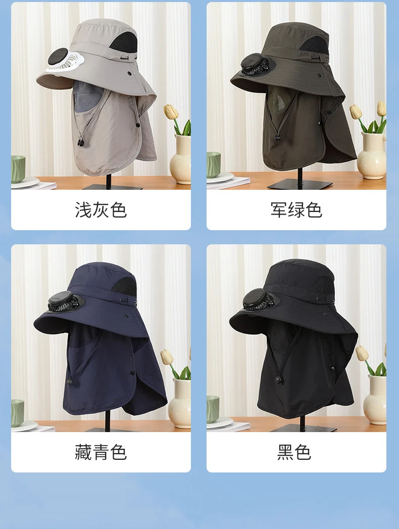 New Sun Hat for Men and Women in Summer, Uv Protection, Neck Protection, Sun Protection, Solar Fan Hat, Outdoor Mountaineering Fisherman Hat