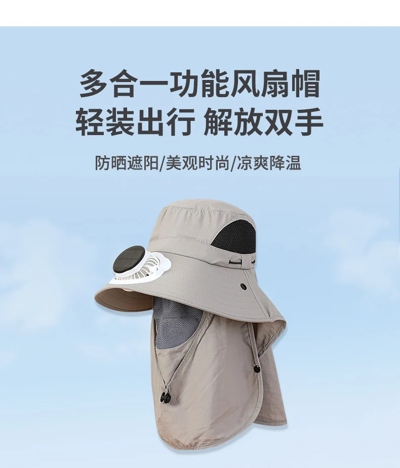 New Sun Hat for Men and Women in Summer, Uv Protection, Neck Protection, Sun Protection, Solar Fan Hat, Outdoor Mountaineering Fisherman Hat