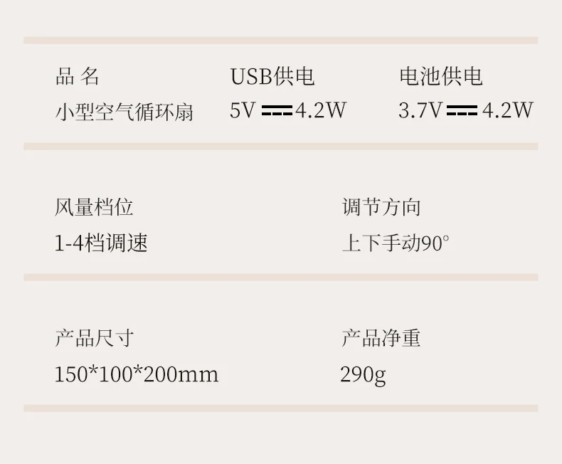 Cassidorf small fan office desktop fan USB6 inch shake head rechargeable desktop bedside fan long endurance