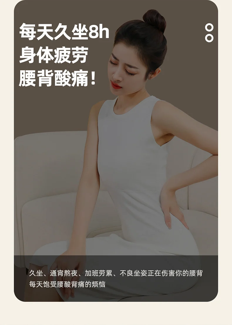 Multifunctional cervical massager neck and shoulder massage pillow home wireless portable kneading hot compress massager