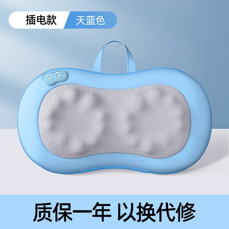 Multifunctional cervical massager neck and shoulder massage pillow home wireless portable kneading hot compress massager