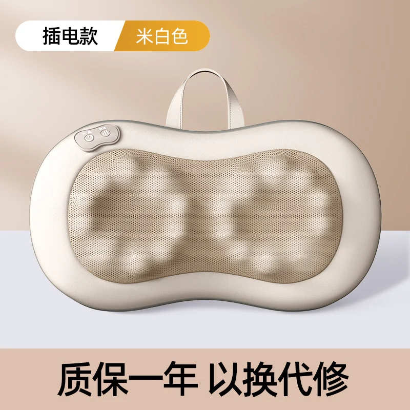 Multifunctional cervical massager neck and shoulder massage pillow home wireless portable kneading hot compress massager