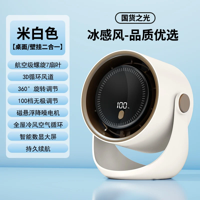 Desktop Fan 2025 New Office Desk Silent Refrigeration Small Fan Wall-Mounted Kitchen Special Electric Fan