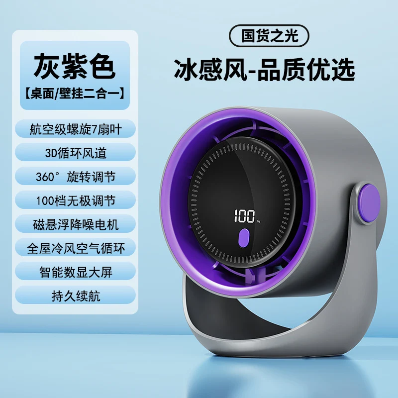 Desktop Fan 2025 New Office Desk Silent Refrigeration Small Fan Wall-Mounted Kitchen Special Electric Fan