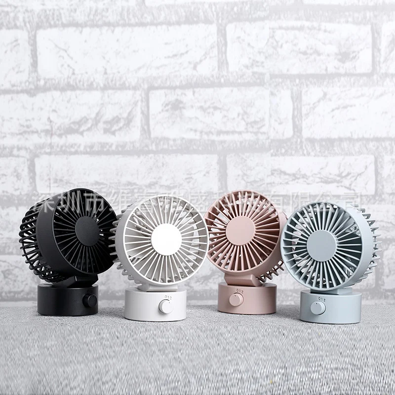 Muji Same New Product Fan Desktop Mini USB Fan 4inch Small Fan Macaron Rechargeable Small Fan
