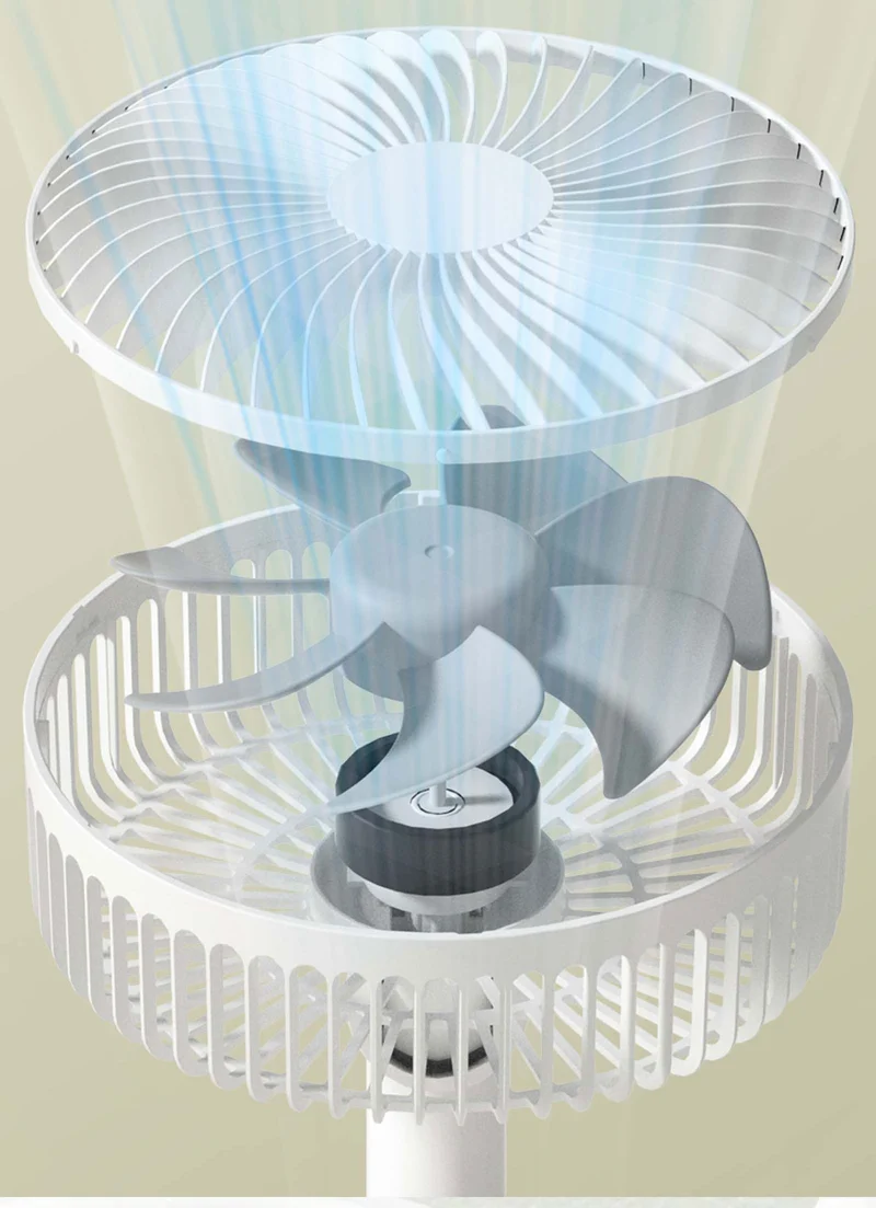 Cassidorf USB small electric fan 6 inch shaking head rechargeable 8 inch dormitory office desktop fan