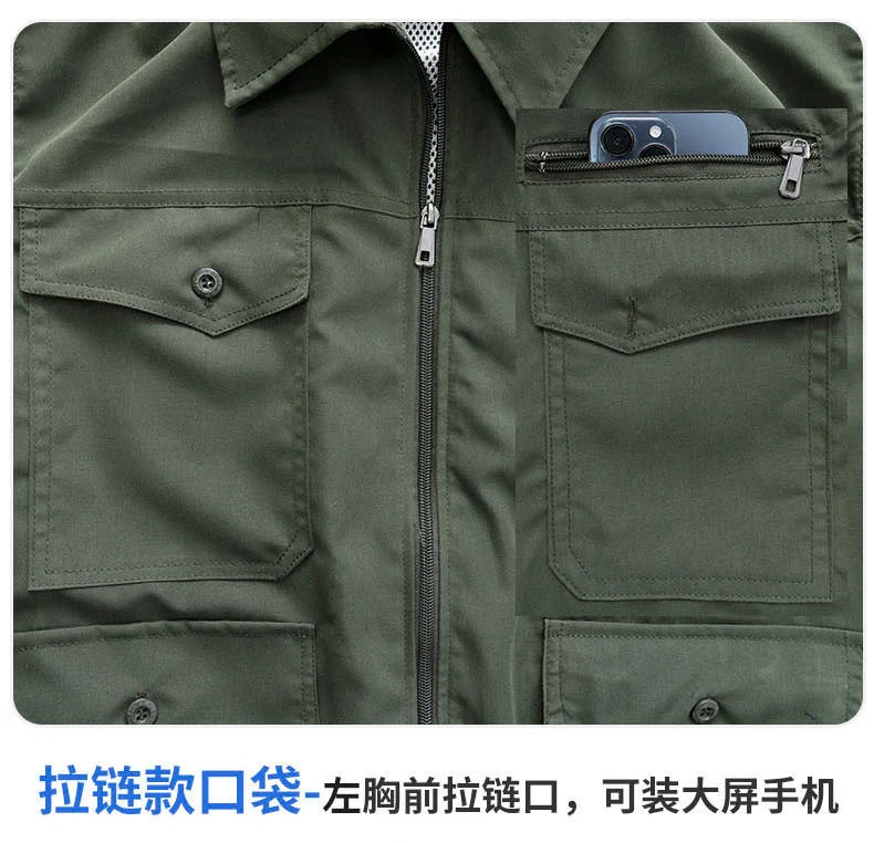 25 New Air-conditioning Clothes with Fan Outdoor Work Air-conditioning Shirt Factory Direct Cross-border Wholesale Exclusive