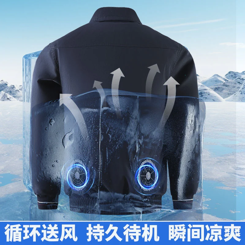 25 New Air-conditioning Clothes with Fan Outdoor Work Air-conditioning Shirt Factory Direct Cross-border Wholesale Exclusive