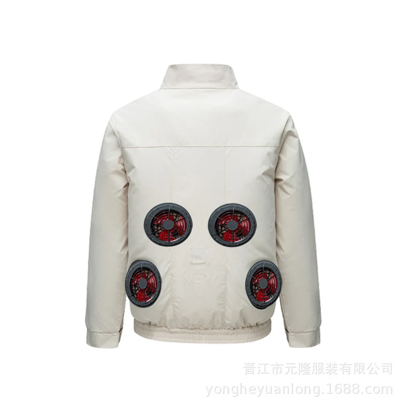 Cross-Border Summer Cooling Air-Conditioning Clothing with Fan Refrigeration Workwear Outdoor Heatstroke Prevention Fan Clothing Men's Labor Protection Clothing Work Clothes