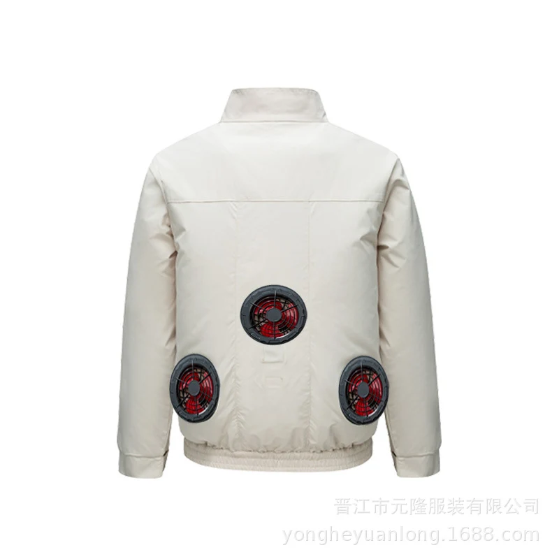 Cross-Border Summer Cooling Air-Conditioning Clothing with Fan Refrigeration Workwear Outdoor Heatstroke Prevention Fan Clothing Men's Labor Protection Clothing Work Clothes