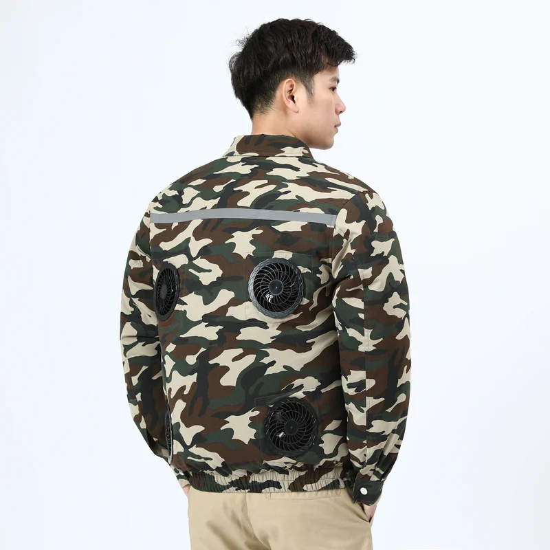 Heatstroke Prevention and Cooling Air Conditioning Clothes Men's Work Clothes Refrigeration with Fan Charging Site Labor Protection Clothes Welder Jacket