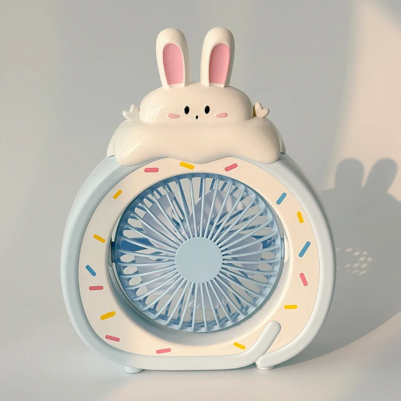 Food Toy Series Cartoon Electric Fan Summer Small Dormitory Fan USB Mini Fan Portable Handheld Fan