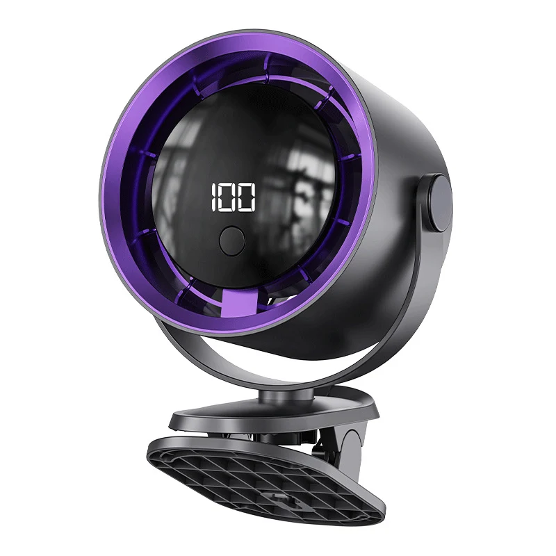 Dormitory Digital Display Clip Fan Student Desktop Fan Portable Fan Home Desktop Small Circulation Fan Cross-Border