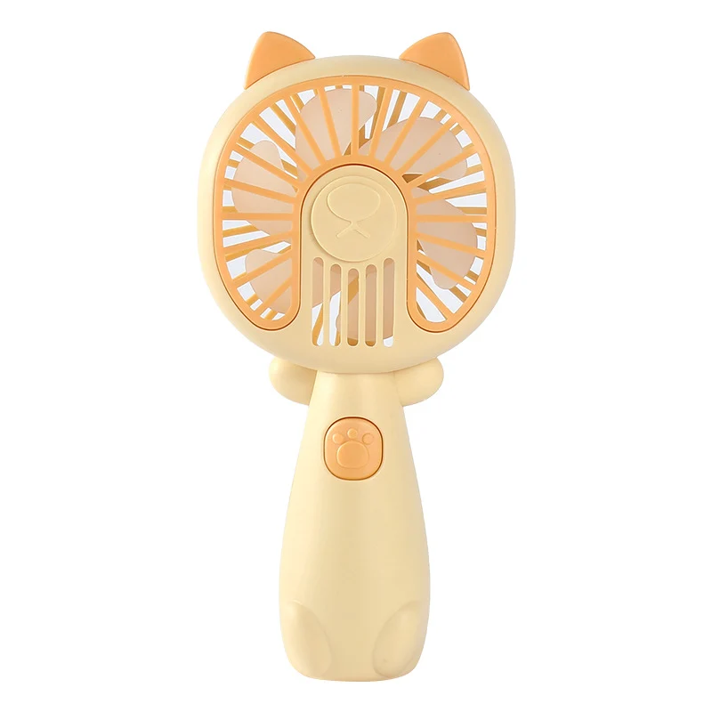 New cartoon mini fan summer outdoor portable USB rechargeable fan student dormitory desktop fan