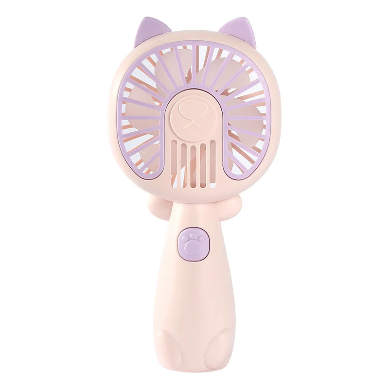 New cartoon mini fan summer outdoor portable USB rechargeable fan student dormitory desktop fan