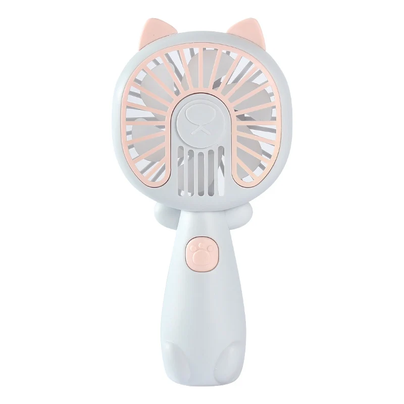 New cartoon mini fan summer outdoor portable USB rechargeable fan student dormitory desktop fan
