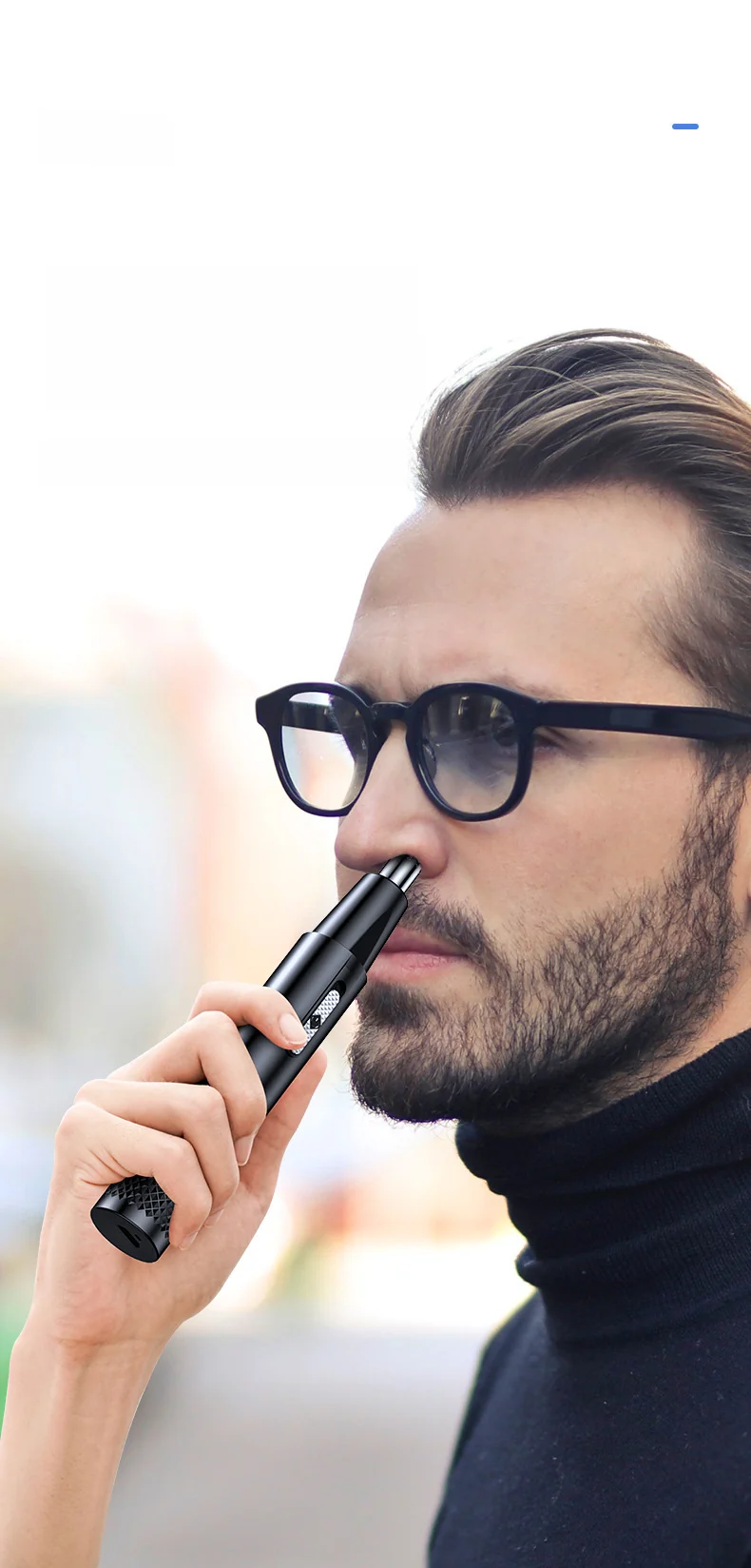 Manufacturer's New Electric Nose Hair Trimmer for Men and Women, Wholesale Two-In-One Portable Hair Removal Device