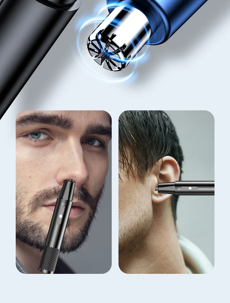 Manufacturer's New Electric Nose Hair Trimmer for Men and Women, Wholesale Two-In-One Portable Hair Removal Device