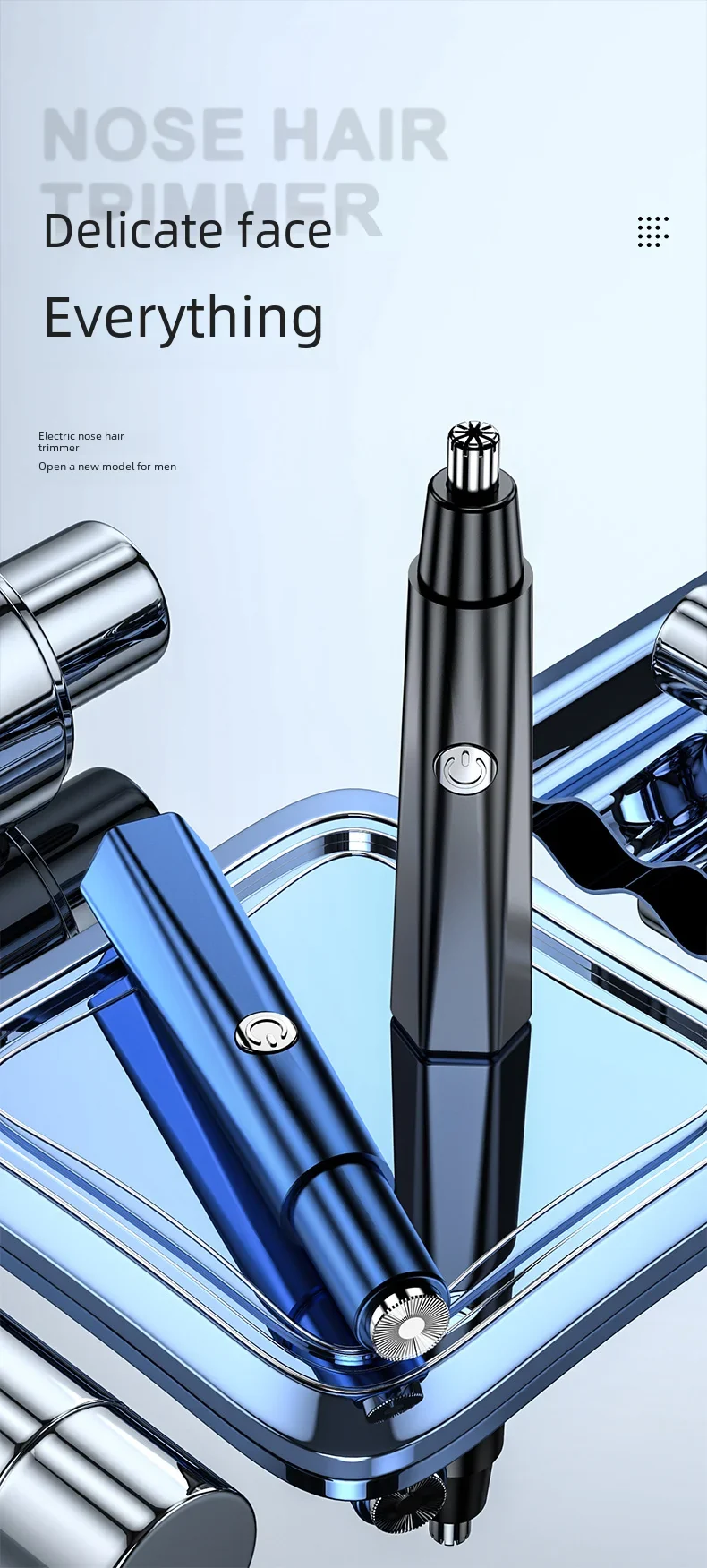 2021 New Model Men's Nose Hair Trimmer Mini Shaver for Trimming Nose Hair, Sideburns, and Ear Hair Dual-Head Trimmer