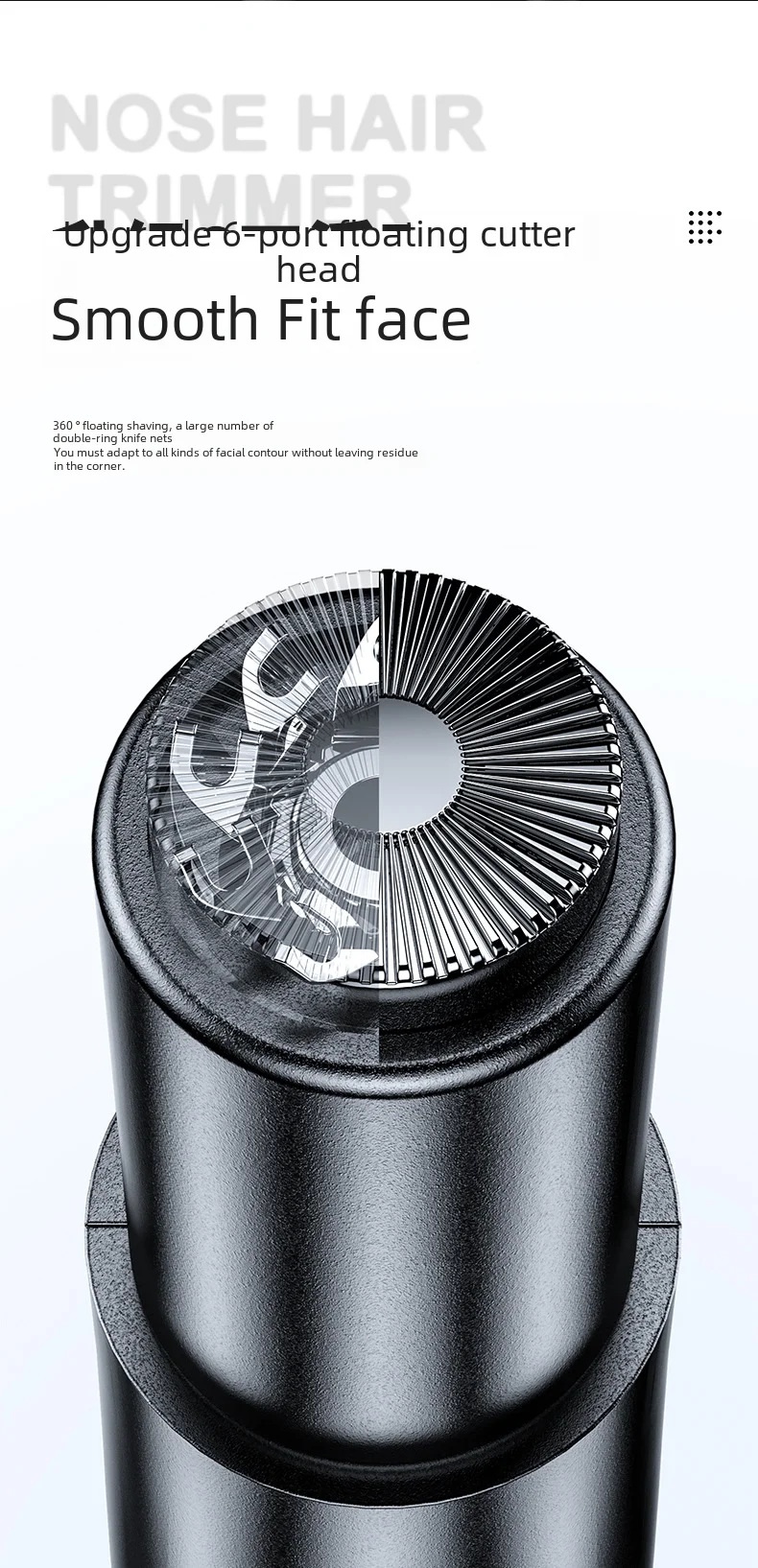 2021 New Model Men's Nose Hair Trimmer Mini Shaver for Trimming Nose Hair, Sideburns, and Ear Hair Dual-Head Trimmer
