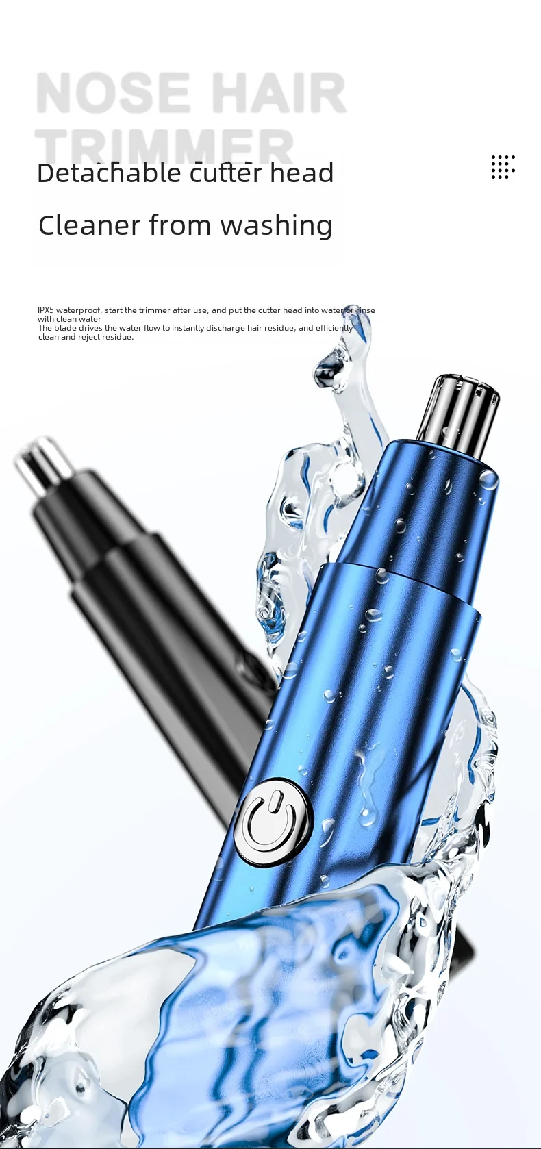 2021 New Model Men's Nose Hair Trimmer Mini Shaver for Trimming Nose Hair, Sideburns, and Ear Hair Dual-Head Trimmer