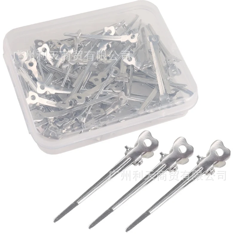 70 aluminum plate hairpin hairpin positioning clip partition clip hand push corrugated clip bangs clip modeling clip long mouth clip