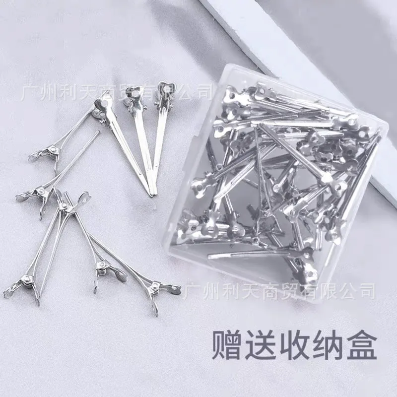 70 aluminum plate hairpin hairpin positioning clip partition clip hand push corrugated clip bangs clip modeling clip long mouth clip