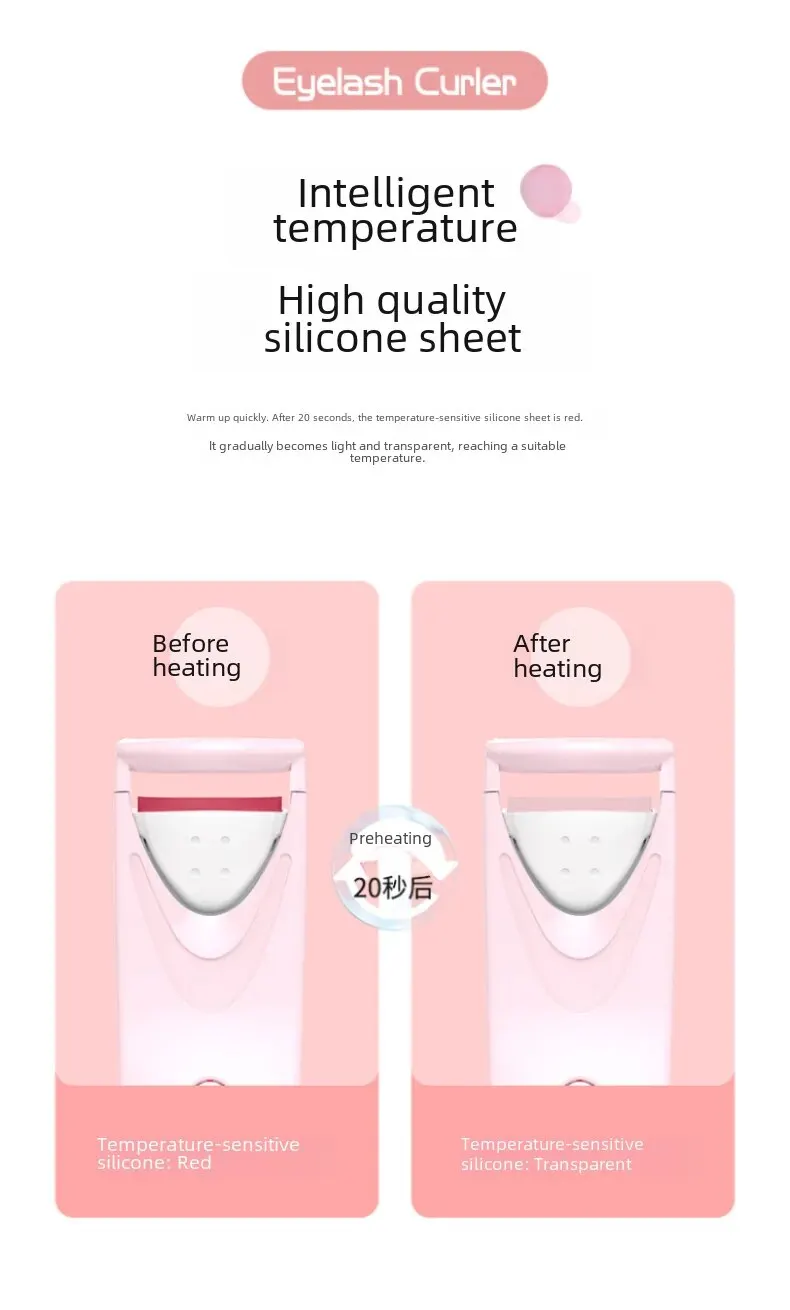 Cross-border new electric eyelash curling device electric eyelash curling device heating styling Beauty Makeup Eyelash curler beauty instrument