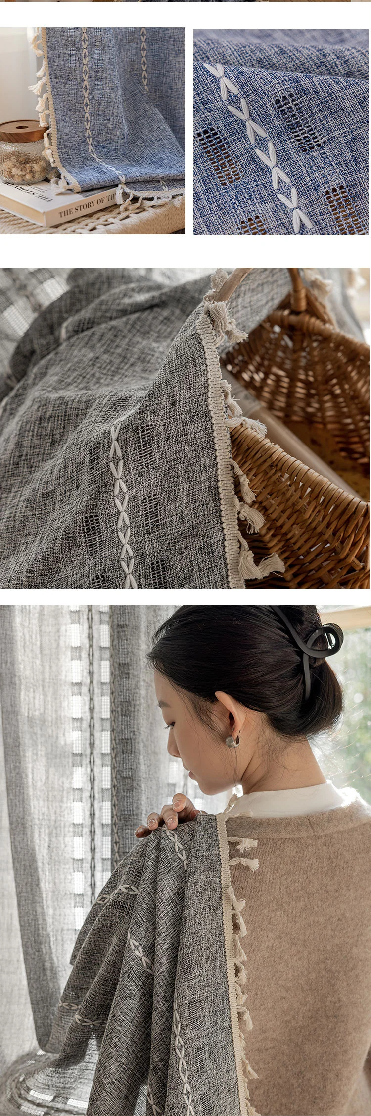 Cross-border hot new Nordic curtain multi-color bedroom living room half light dream atmosphere factory direct wholesale generation