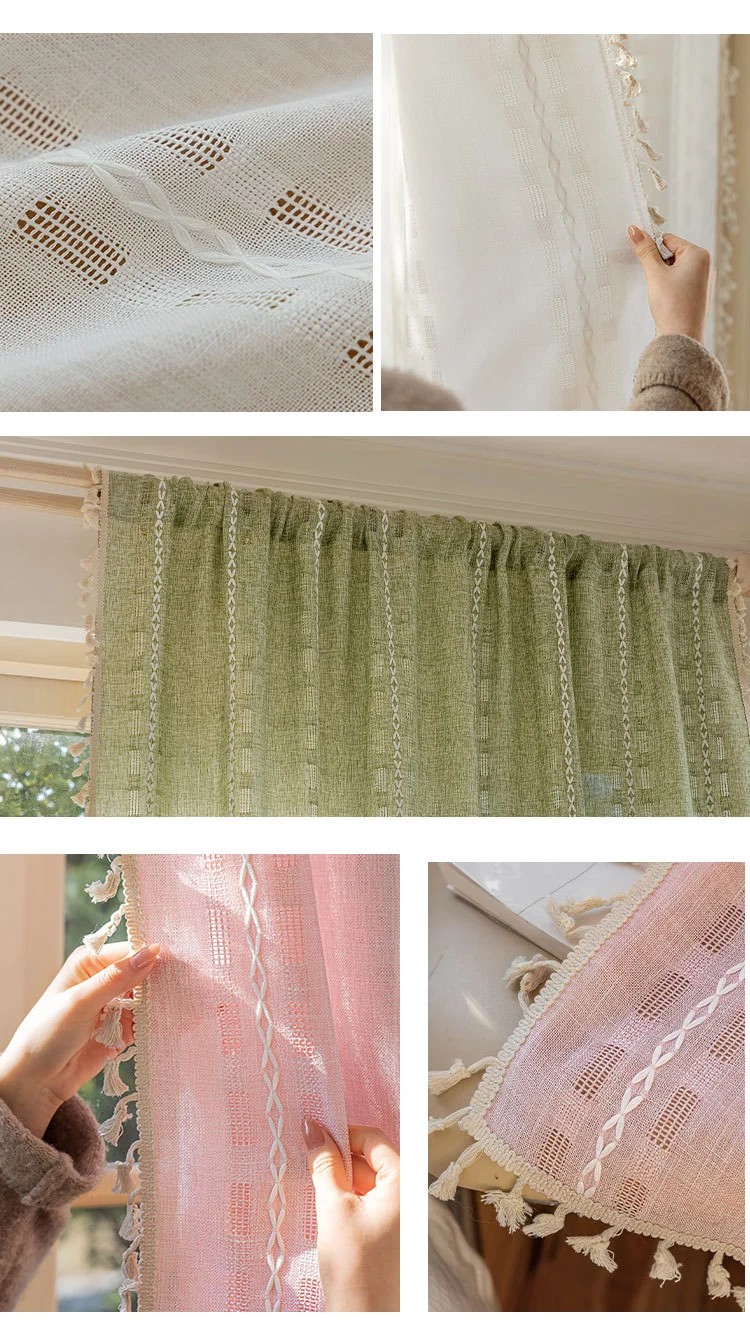 Cross-border hot new Nordic curtain multi-color bedroom living room half light dream atmosphere factory direct wholesale generation