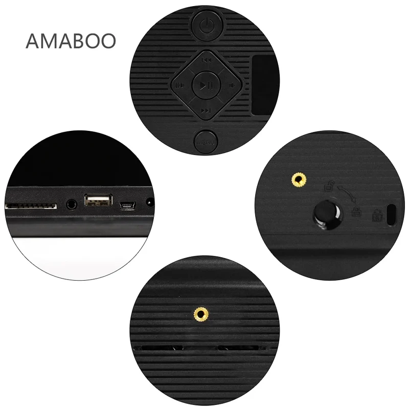 AMABOO 10.1 Inch WiFi Digital Photo Frame with LCD Screen Clock Video Playback Touchscreen