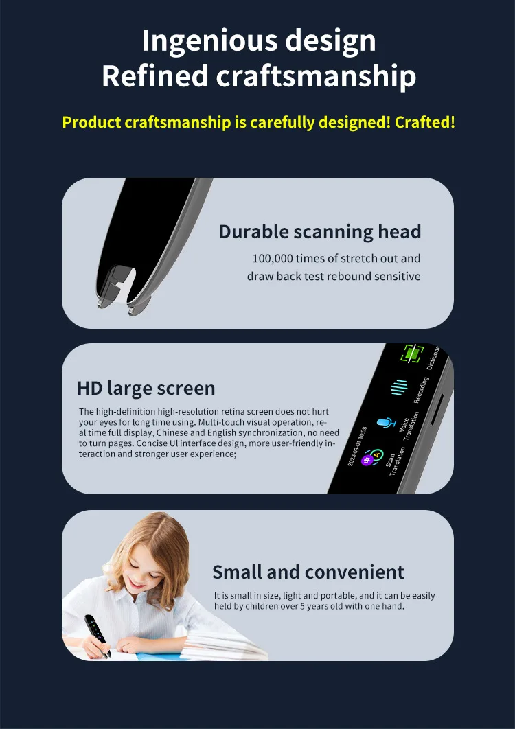 International version of scanning and translation pen, offline learning wifi scanning and translation pen multi-language