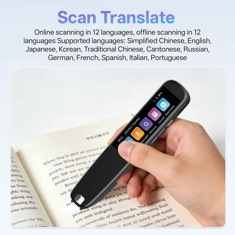 MSAI S7 S6 AI Translator Offline 60 Languages Scan Pen Scanning Voice 134 Languages Translation Dictionary Recorder for Travel