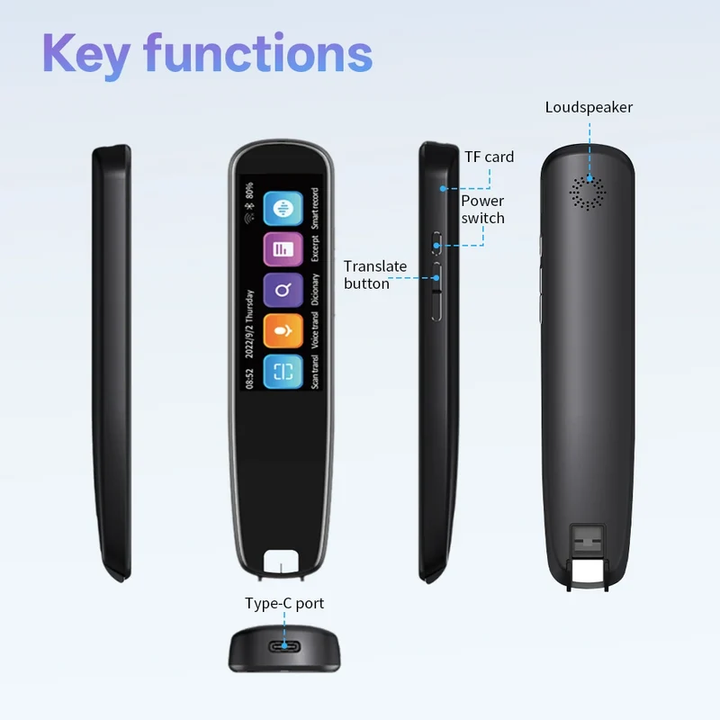 MSAI S7 S6 AI Translator Offline 60 Languages Scan Pen Scanning Voice 134 Languages Translation Dictionary Recorder for Travel