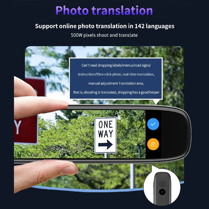 New WiFi Translation Pen 3.7 Inch Touchscreen Voice Translator 142 Languages Online Scanning Reading for Office Travel Study