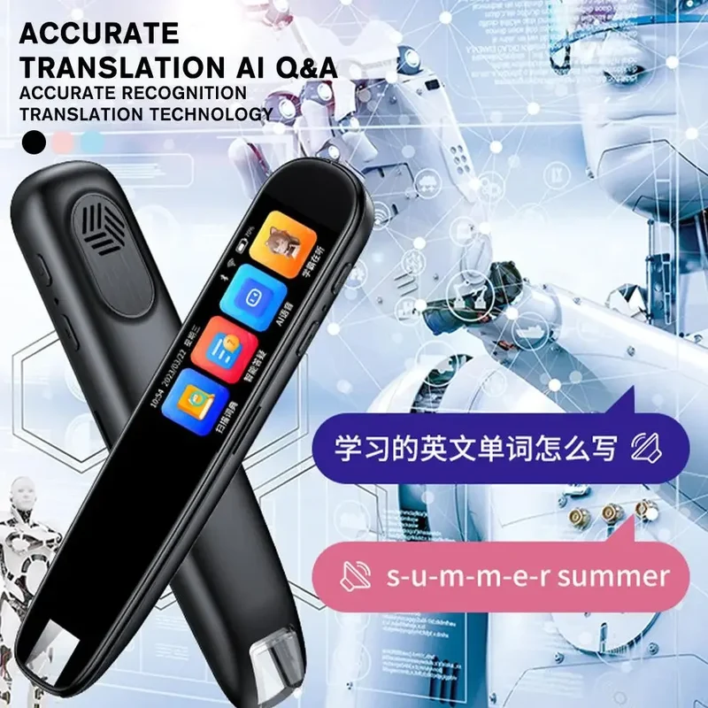 Smart AI Scan Reader Portable Voice Translator Scanner Pen WIFI AI Voice 112 Languages Translator for Dyslexia Autism