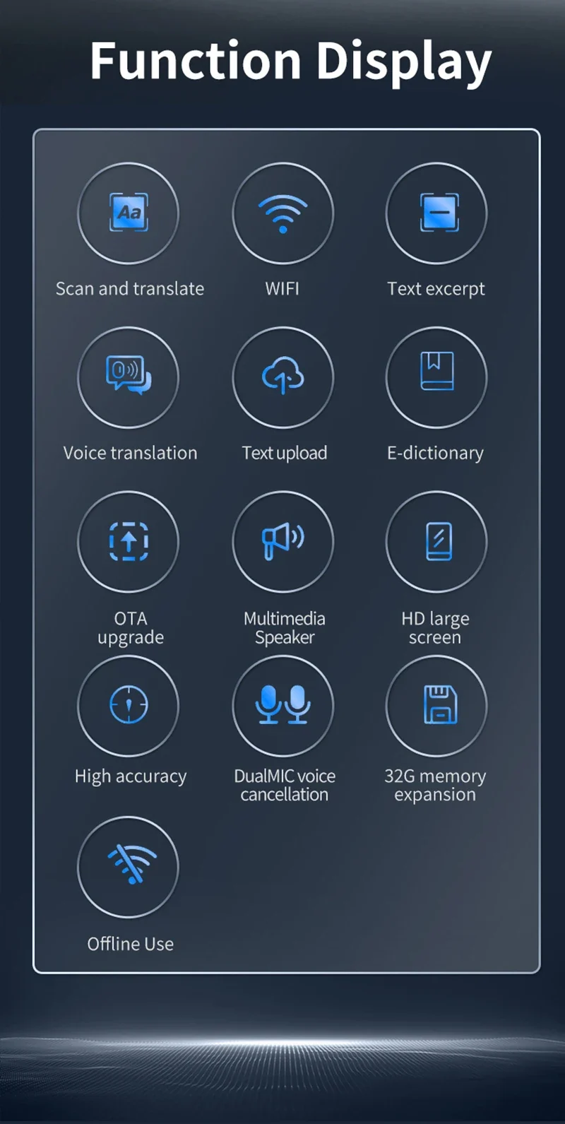 A26S Scan Translation Pen Exam Reader Voice Language Translator Device with Touchscreen WiFi/Offline Function번역펜