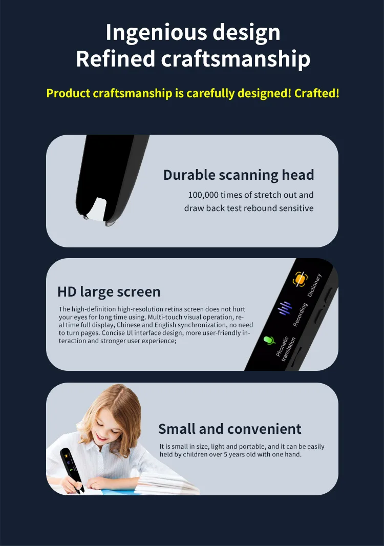 Translation Pen For Teacher Student Smart Voice Scan Translator Pen Multifunction Dictionary Translation Business Travel Abroad